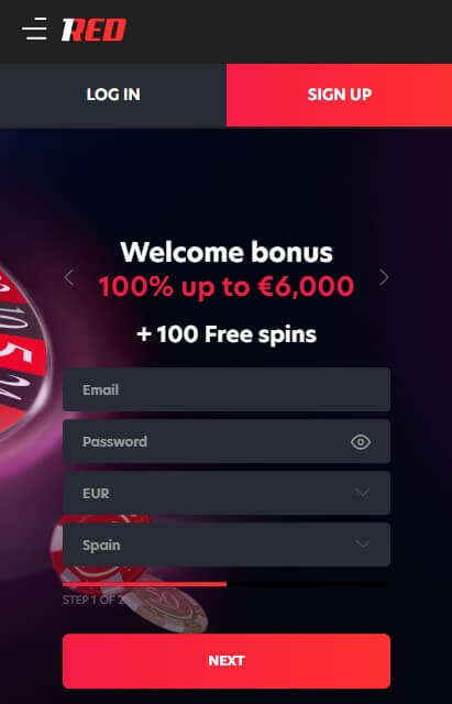 Initio de 1RED Casino