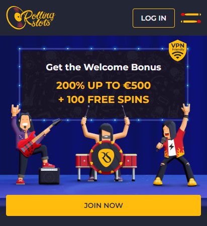 Inicio de Rolling Slots Casino