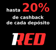 Hasta 20% de cashback de cada depósito en 1Red Casino