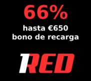 66 % hasta 650 € en 1RED Casino con codigo
